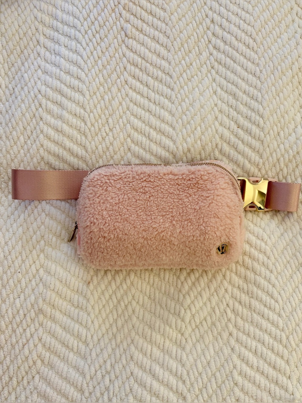 lululemon athletica Blush Pink Sherpa Belt Bag